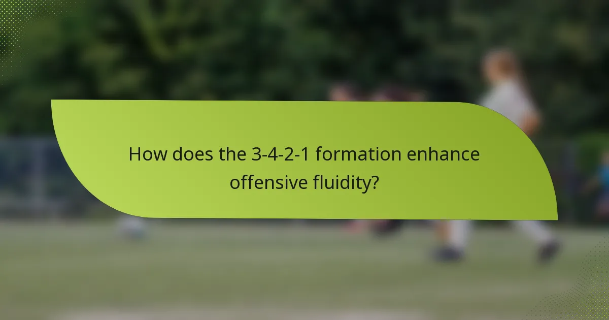 How does the 3-4-2-1 formation enhance offensive fluidity?