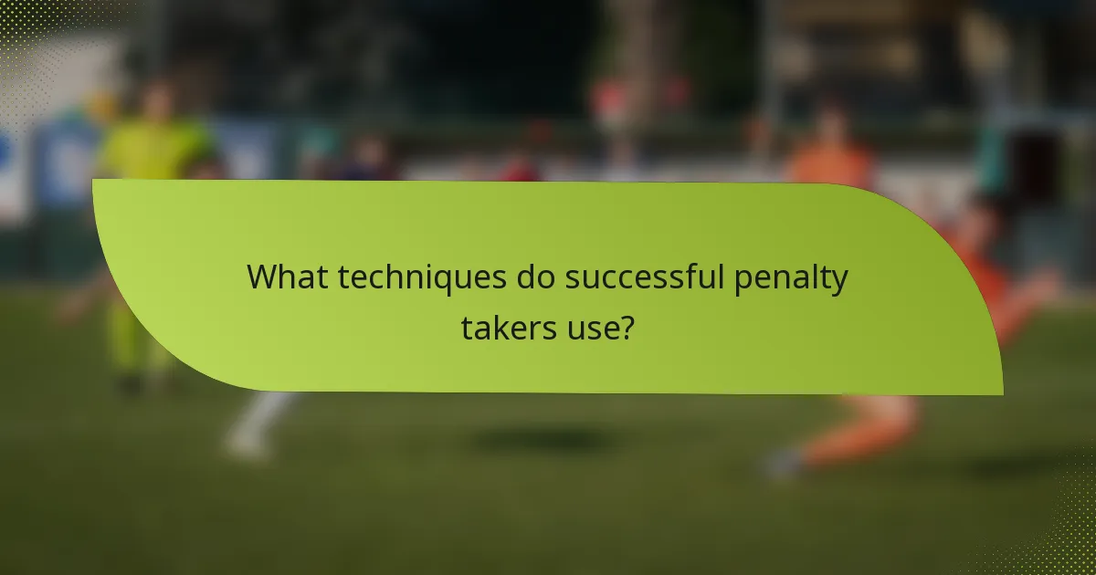 What techniques do successful penalty takers use?